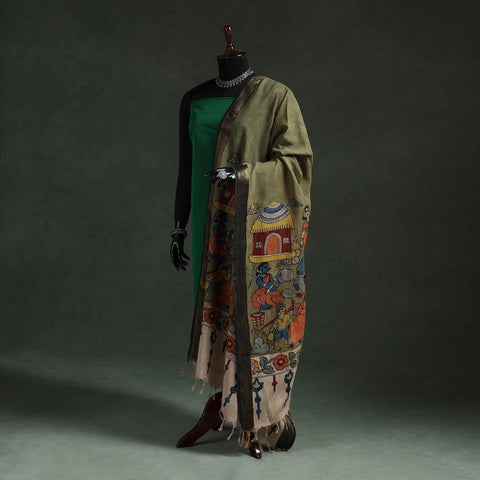 Srikalahasti natural dyed silk cotton handpainted pen