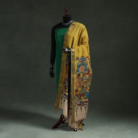 Srikalahasti natural dyed silk cotton handpainted pen