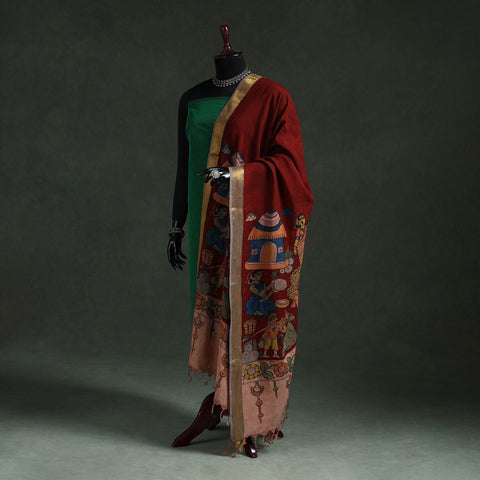 Srikalahasti natural dyed silk cotton handpainted pen