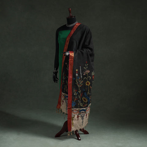 Srikalahasti natural dyed silk cotton handpainted pen