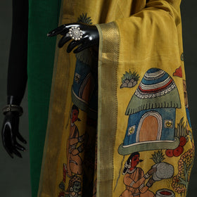 Srikalahasti natural dyed silk cotton handpainted pen