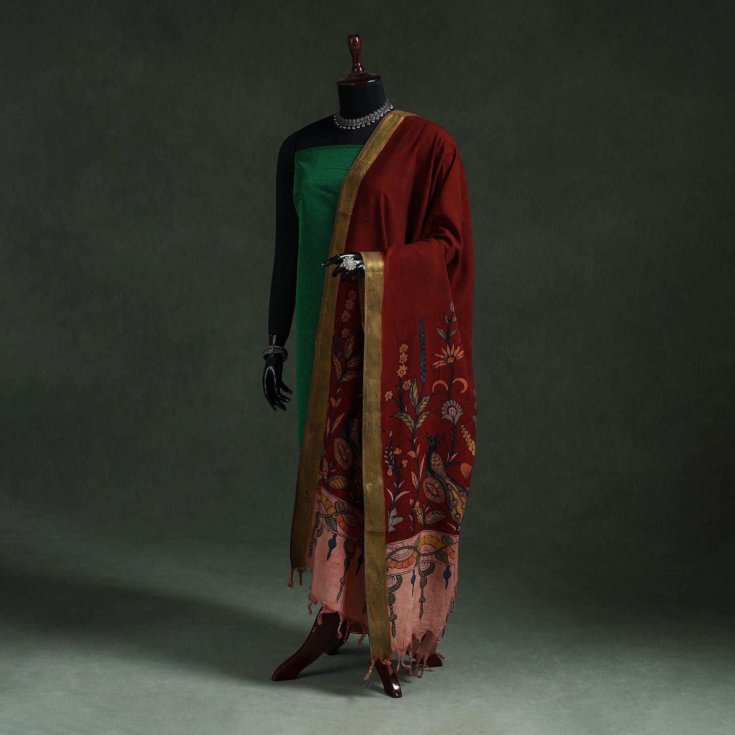 Srikalahasti natural dyed silk cotton handpainted pen
