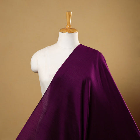 Purple - Slub Silk Plain Fabric 14