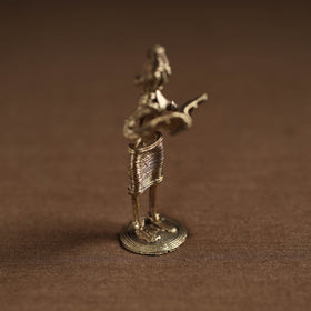 Standing lady with reading book tribal odisha dokra art