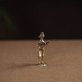 Standing lady with reading book tribal odisha dokra art