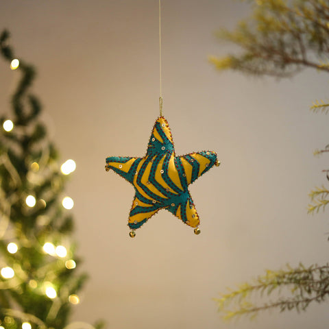 Star felt ornament - handmade christmas decor 22