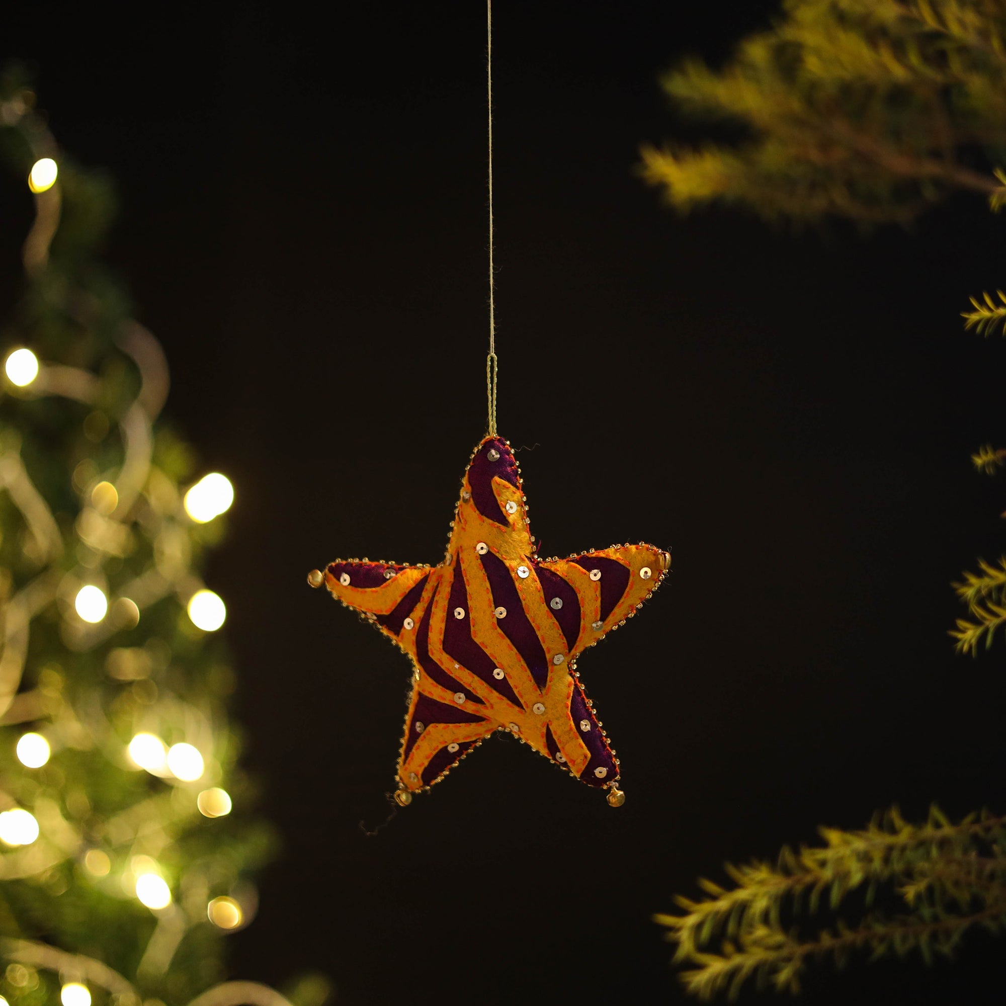 Shop Star Felt Ornament - Handmade Christmas Decor