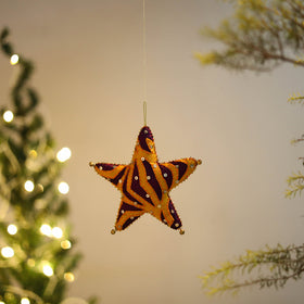 Shop Star Felt Ornament - Handmade Christmas Decor