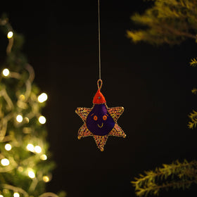 Shop Star Felt Ornament -  Handmade Christmas Decor