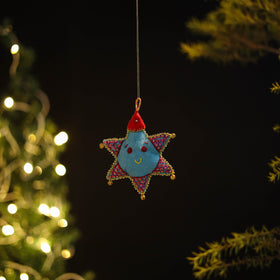 Shop Star Felt Ornament -  Handmade Christmas Decor