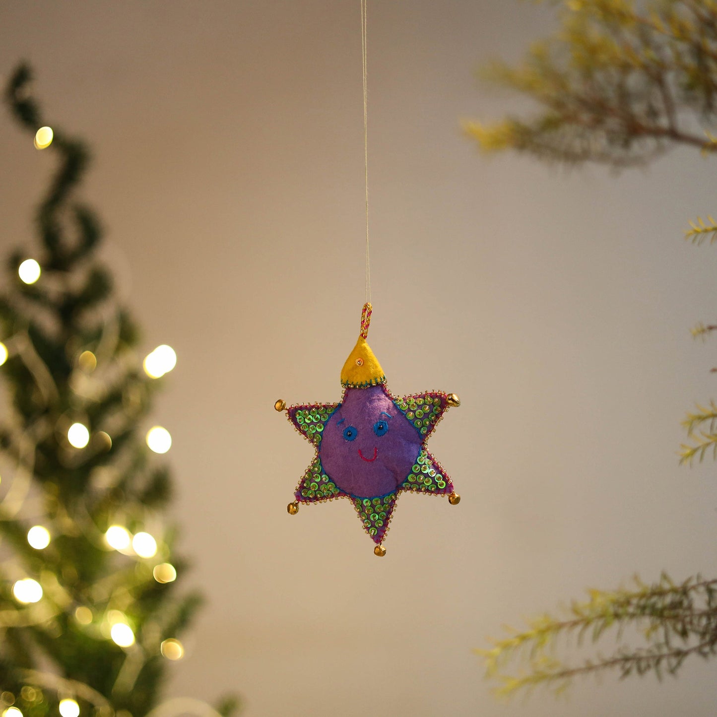 Star felt ornament - handmade christmas decor 67