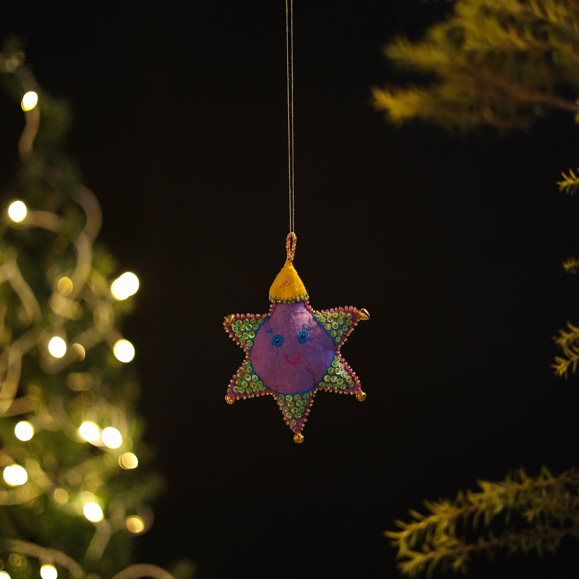 Star felt ornament - handmade christmas decor 67