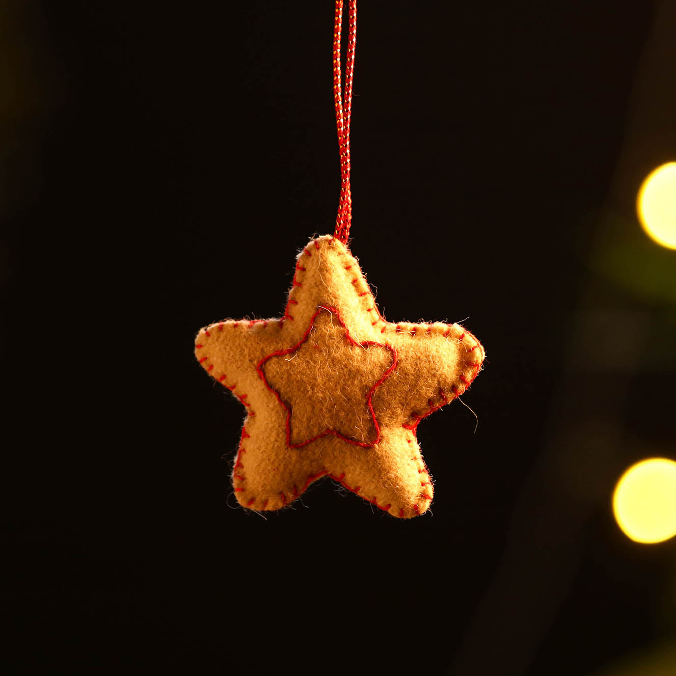 Star - Handmade Felt Christmas Ornament 