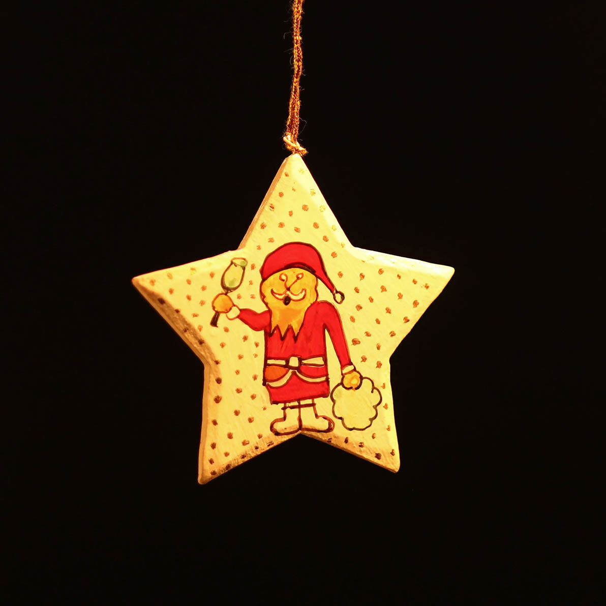Star - kashmir handpainted christmas decor ornament