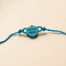 Stay Safe Bhai - Handmade Wooden Rakhi 