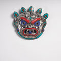 Stone Work White Metal Bhairav Wall Hanging