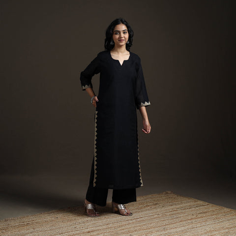 Straight cotton dharwad kurta for women 06 - handcrafted