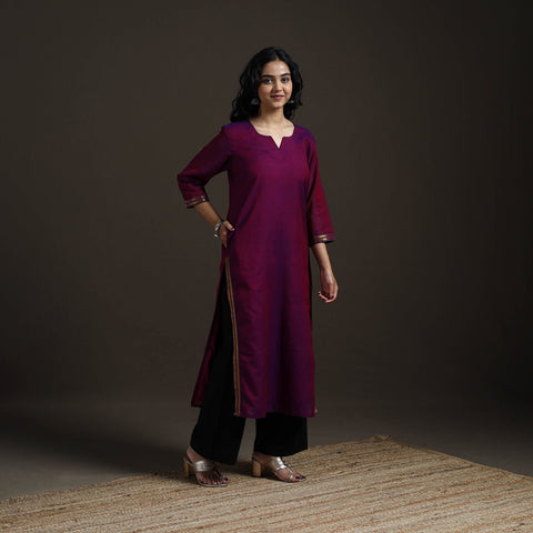 Straight cotton dharwad kurta for women 07 - handcrafted