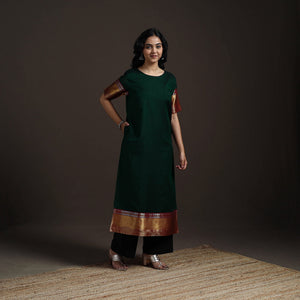 Straight cotton dharwad kurta for women 11 - handcrafted