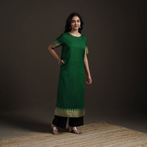 Straight cotton dharwad kurta for women 12 - handcrafted