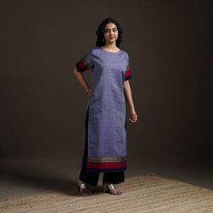 Straight cotton dharwad kurta for women 14 - handcrafted