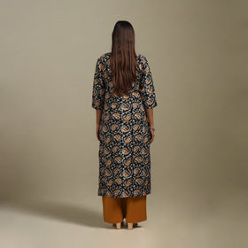 Straight cotton hand batik kurta for women 24 - handcrafted