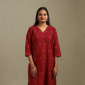 Straight cotton hand embroidered jamdani border thread buti