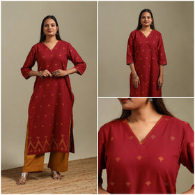 Straight cotton hand embroidered jamdani border thread buti