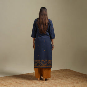 Straight cotton hand embroidered jamdani border thread buti