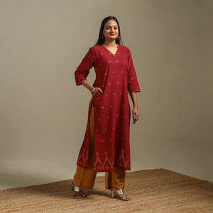 Straight cotton hand embroidered jamdani border thread buti