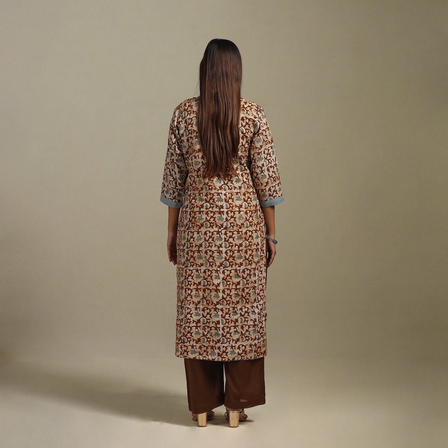 Straight patchwork cotton hand batik kurta for women 35