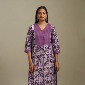 Straight patchwork cotton hand batik kurta for women 41