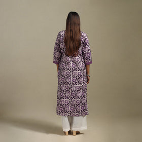 Straight patchwork cotton hand batik kurta for women 41