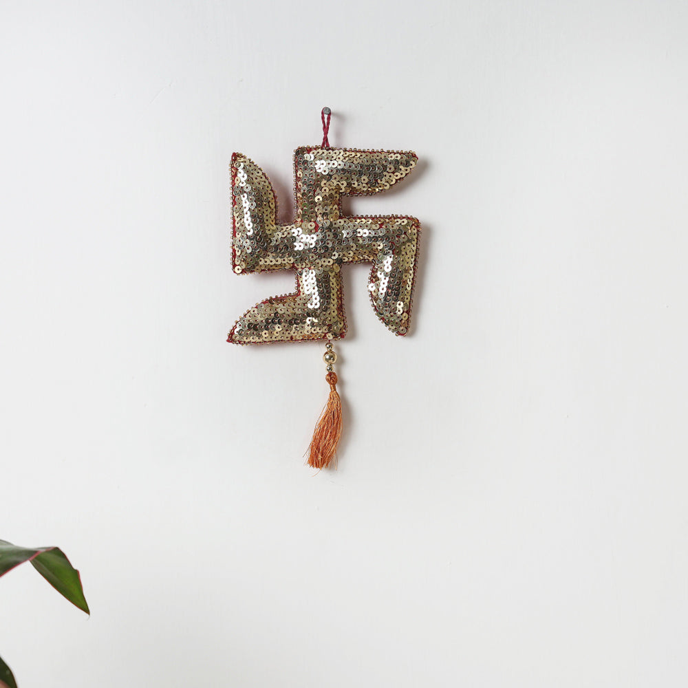  Buy Ganesha - Hand Embroidered Sequin & Beadwork Hanging 