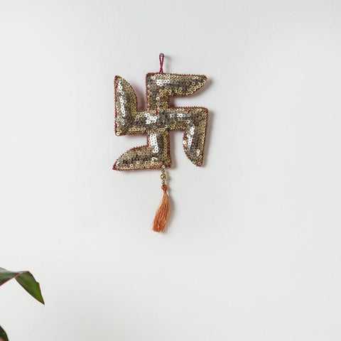  Buy Ganesha - Hand Embroidered Sequin & Beadwork Hanging 