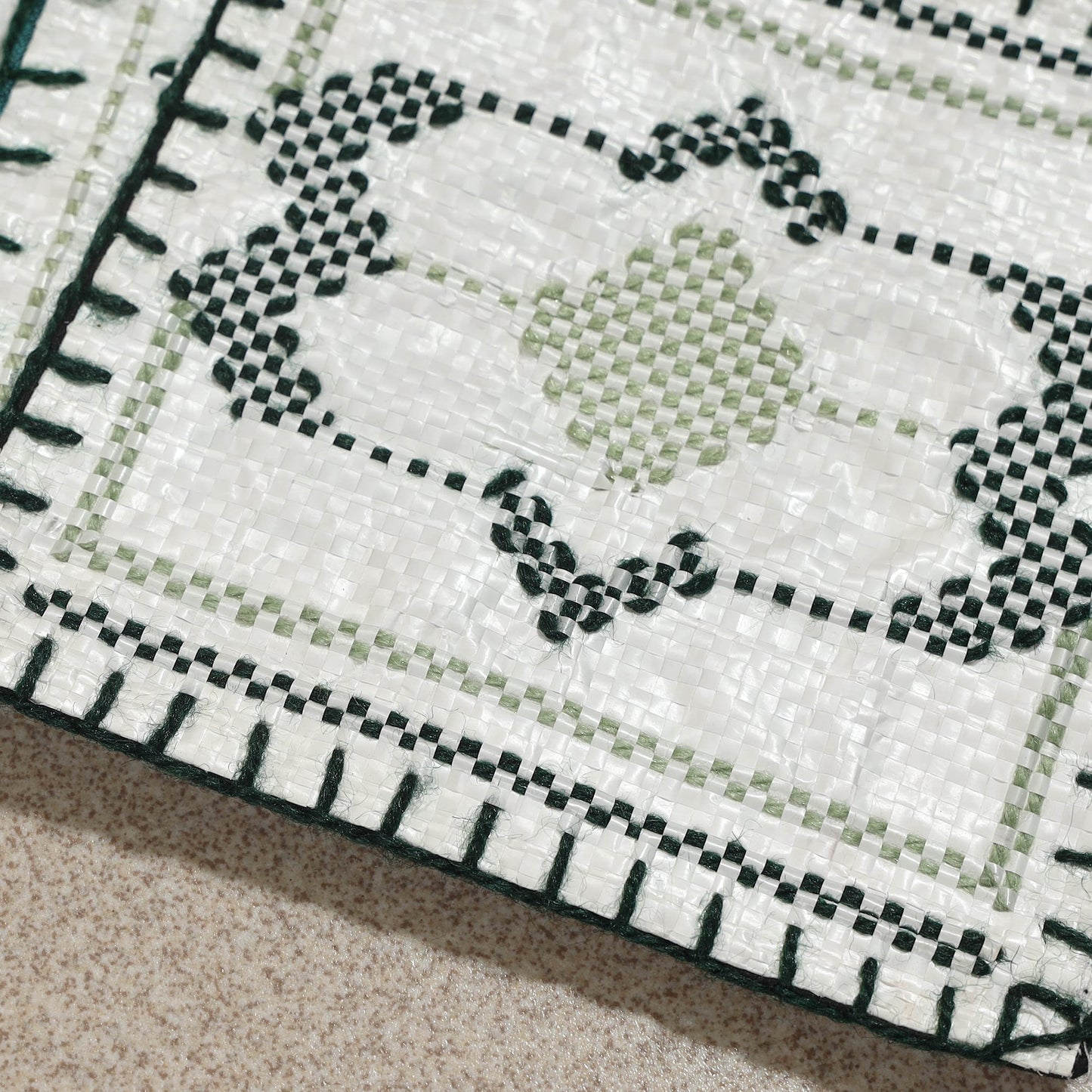  Taat Wool Thread Hand Embroidered Upcycled Coasters 