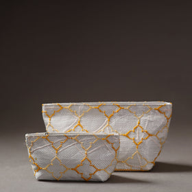  Taat Wool Thread Hand Embroidered Upcycled Pouch 