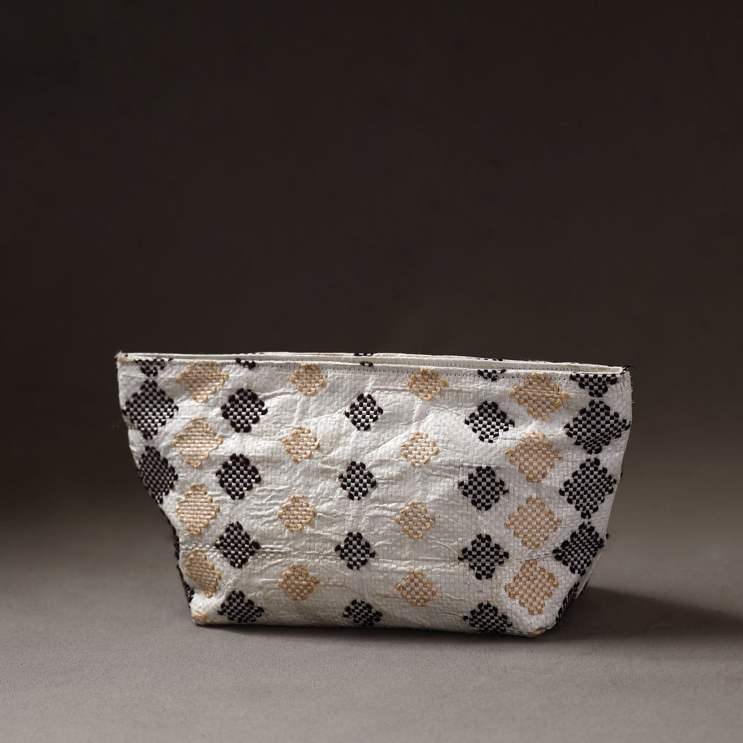  Taat Wool Thread Hand Embroidered Upcycled Pouch 