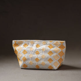  Taat Wool Thread Hand Embroidered Upcycled Pouch 