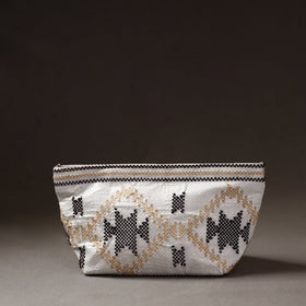  Taat Wool Thread Hand Embroidered Upcycled Pouch 