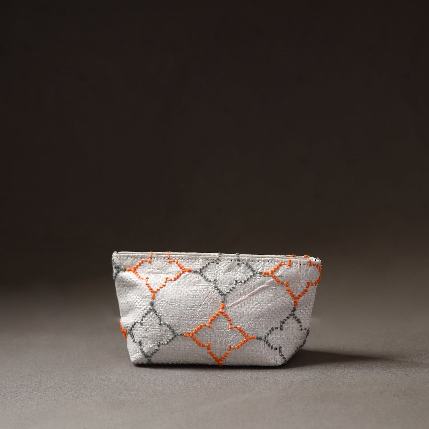  Taat Wool Thread Hand Embroidered Upcycled Pouch 