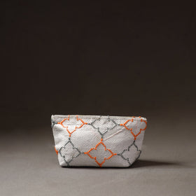  Taat Wool Thread Hand Embroidered Upcycled Pouch 