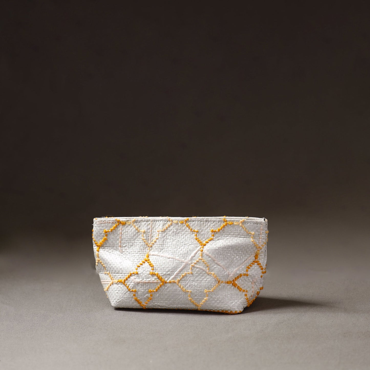  Taat Wool Thread Hand Embroidered Upcycled Pouch 