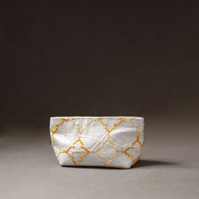  Taat Wool Thread Hand Embroidered Upcycled Pouch 