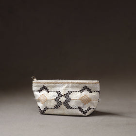  Taat Wool Thread Hand Embroidered Upcycled Pouch 
