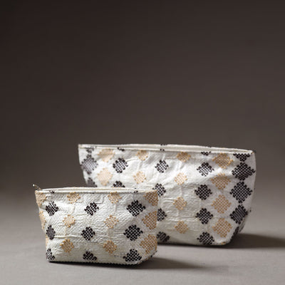  Taat Wool Thread Hand Embroidered Upcycled Pouch 