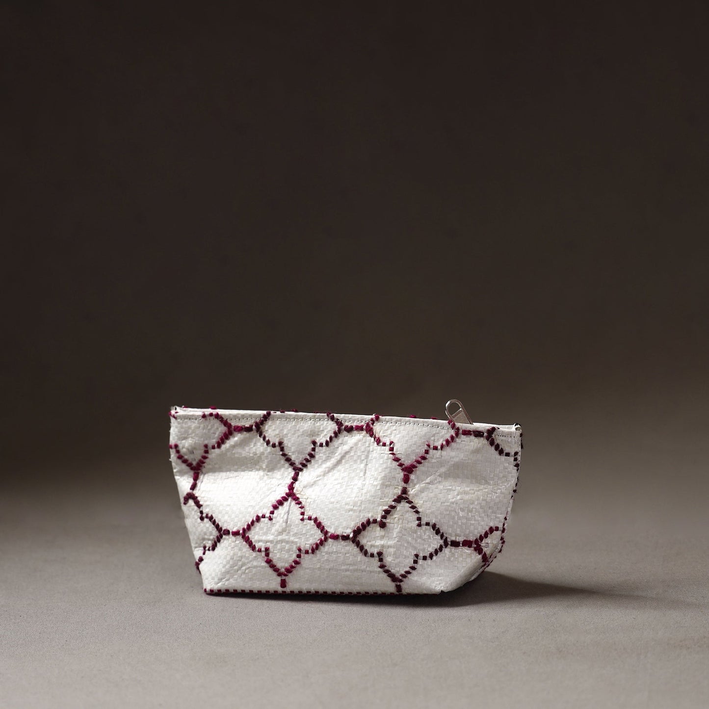  Taat Wool Thread Hand Embroidered Upcycled Pouch 