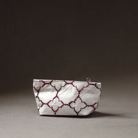  Taat Wool Thread Hand Embroidered Upcycled Pouch 