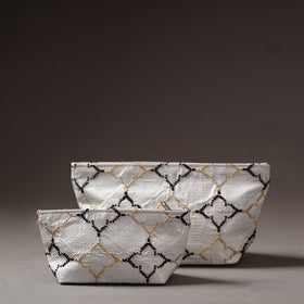  Taat Wool Thread Hand Embroidered Upcycled Pouch 