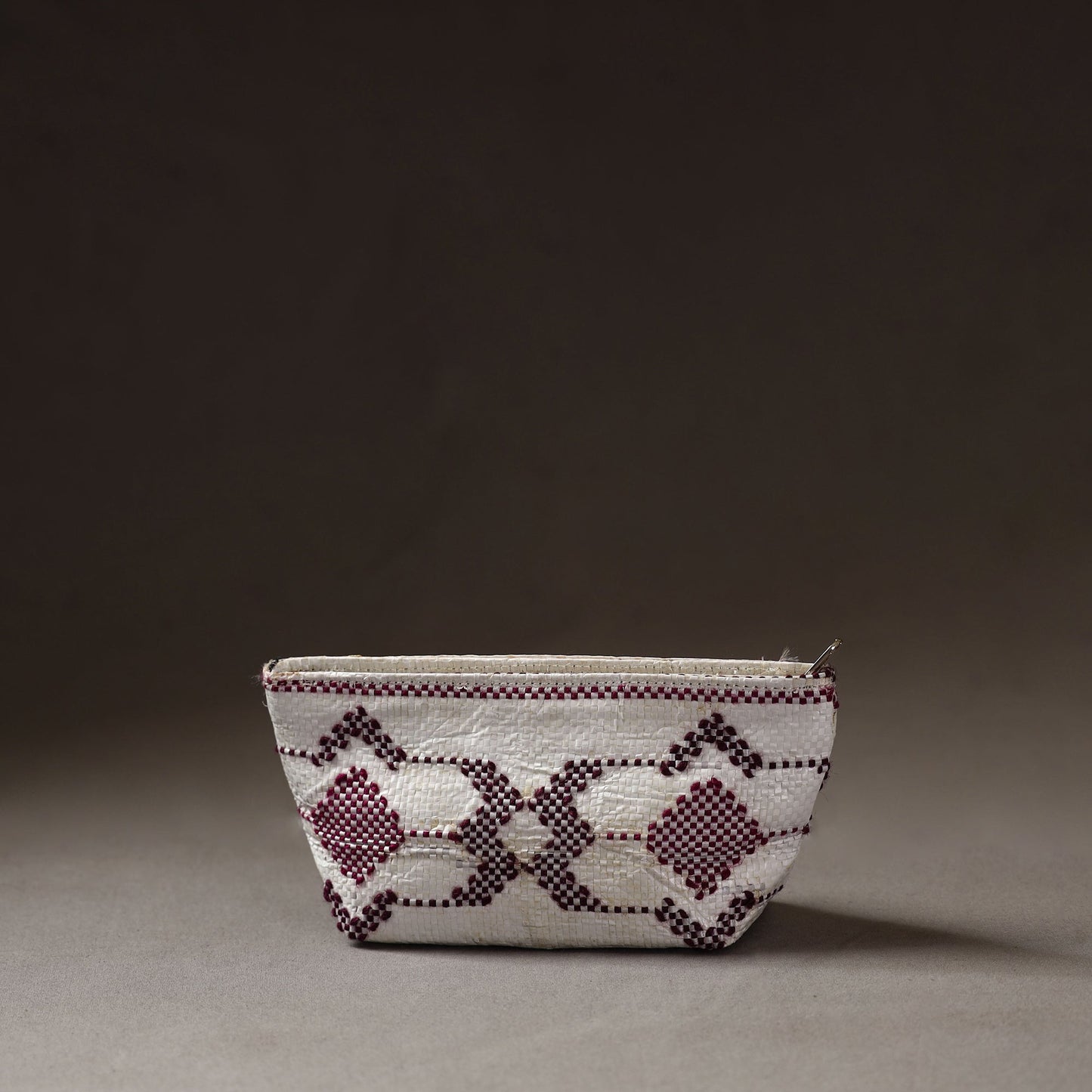  Taat Wool Thread Hand Embroidered Upcycled Pouch 